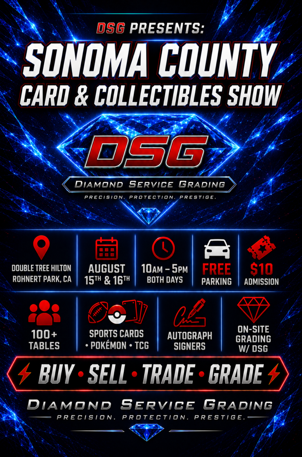 DSG August 15th & 16th Card Show Vendor
