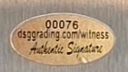 Example DSG authentication hologram showing signer details and Signature ID